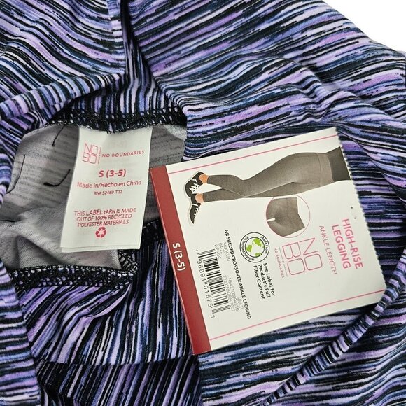 No Boundaries Sueded Crossover Waist Purple NOBO Junior Ankle Leggings - NWT - Picture 4 of 16